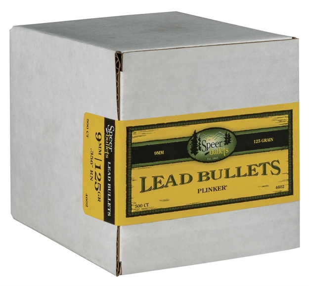 Picture of Speer Plinker Handgun Lead Bullets, 356-125-Gr Lead RN Bulk, 500 CT 4602 076683046024