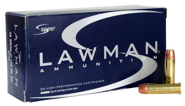 Picture of Speer 53750 Lawman  38Special+P 158Gr Total Metal Jacket Round Nose 50 Per Box/20 Case 076683537508 -