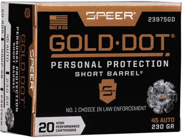Picture of Speer Gold Dot 45 Acp 230Gr Gdhp Short Barrel 20Rd 10Bx/Cs 23975GD