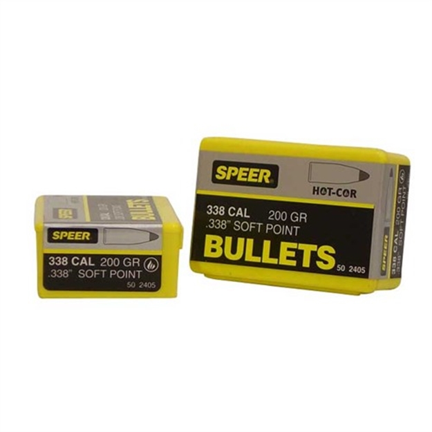 Picture of  Speer 2405 Hot-Cor  338Cal 200Gr Spitzer Soft Point 50 Per Box/5 Case
