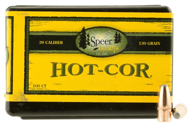 Picture of  Speer 2007 Hot-Cor  30Cal 130Gr Soft Point Flat Nose 100 Per Box/5 Case 076683020079