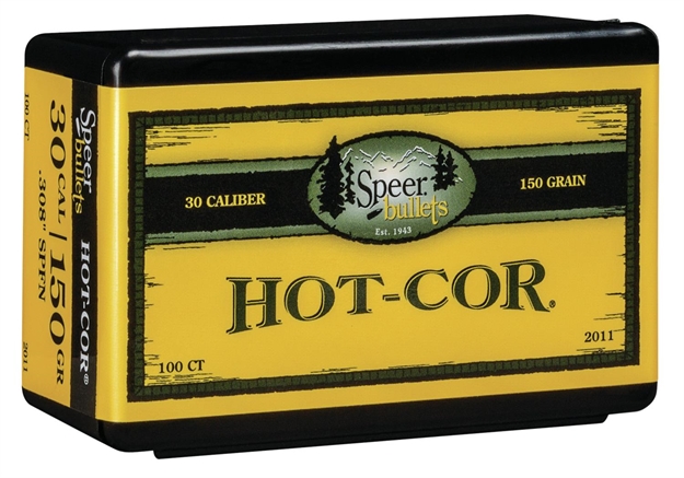 Picture of  Speer 2011 Hot-Cor  30Cal 150Gr Soft Point Flat Nose 100 Per Box/5 Case 076683020116