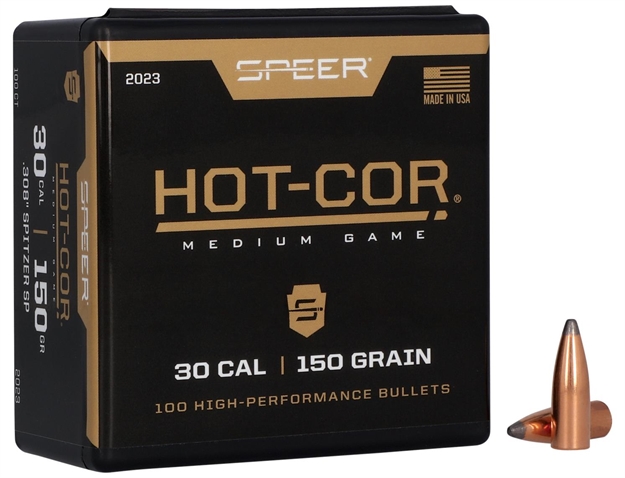 Picture of  Speer 2023 Hot-Cor  30Cal 150Gr Spitzer Soft Point 100 Per Box/5 Case 076683020239