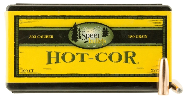 Picture of  Speer 2223 Hot-Cor  303Cal 180Gr Soft Point Round Nose 100 Per Box/5 Case 076683022233
