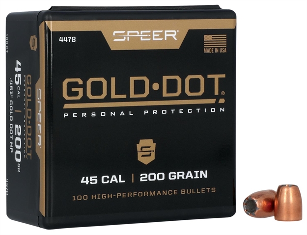 Picture of  Speer 4478 Gold Dot Personal Protection 45Cal 200Gr Hollow Point 100 Per Box/5 Case