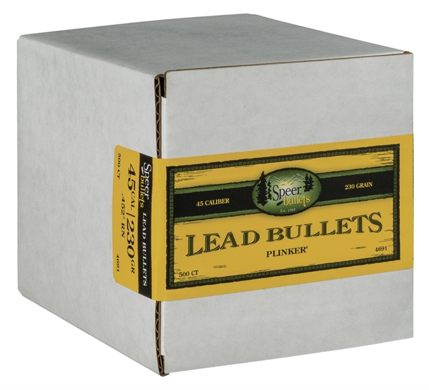 Picture of Speer Plinker Handgun Lead Bullets, 452-230-Gr Lead RN Bulk, 500 CT 4691 076683046918
