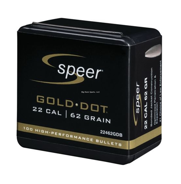 Picture of  Speer 22462Gdb Gold Dot  224Cal 62Gr Soft Point 100 Per Box/20 Case 604544635843