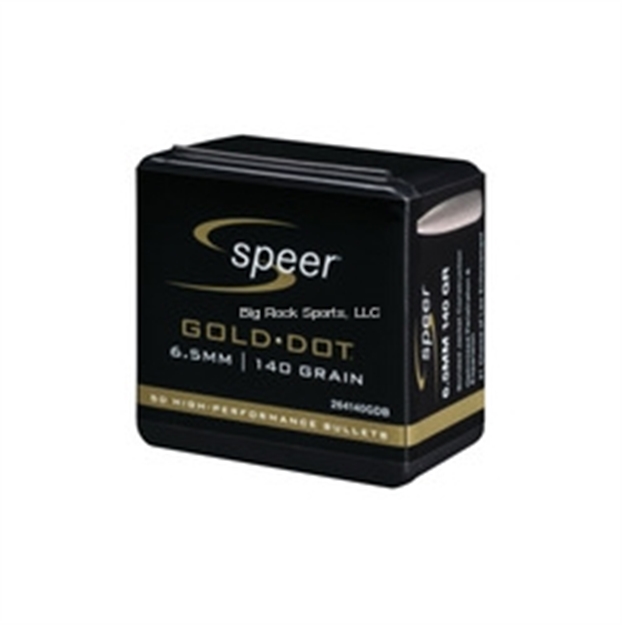 Picture of Speer 264140 Gold Dot  6.5Mm .264 140 GR Soft Point 50 Box 264140GDB 604544635874