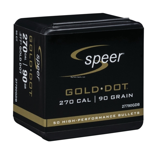 Picture of Speer Reloading Bullets 277-90-Grain Gold Dot 50  Box 27790GDB 604544635898