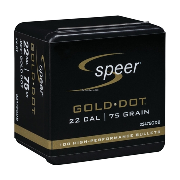 Picture of Speer Reloading Bullets 224-75-Grain Gold Dot 100 Box