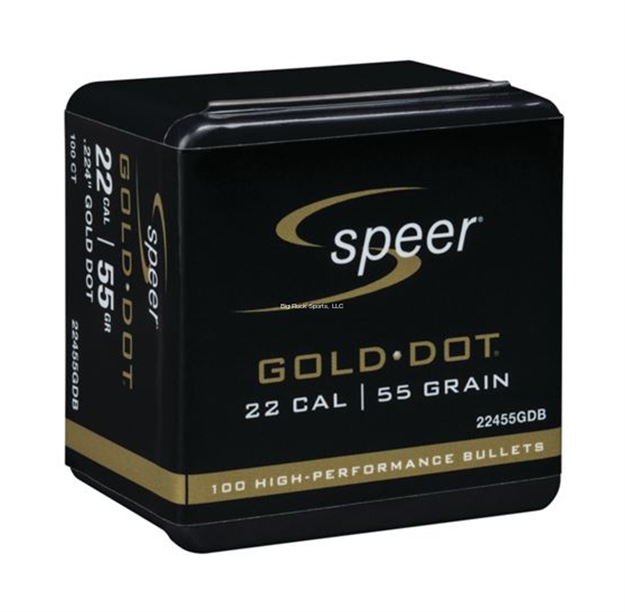 Picture of Speer Reloading Bullets 55-Grain Gold Dot 100  Box