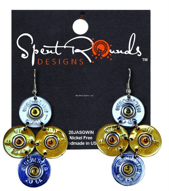 Picture of Spent Rounds Earrings 20Ga Joan A Sil-Gold Win Diamond Shape