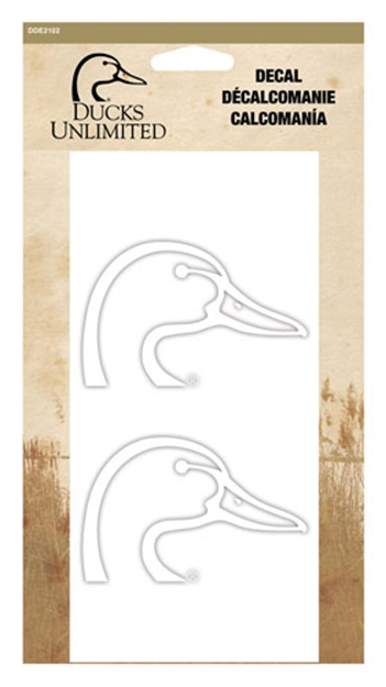 Picture of Spg DU Duckhead Decal 2-Pack 6" White