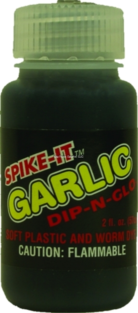 Picture of Spike-It 2Oz Dip-N-Glo Soft Plastic Lure Dye Black Garlic Scent
