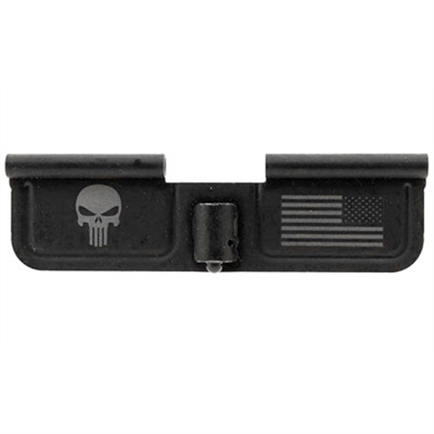 Picture of  Spikes Sed7005 Ejection Port Door Punisher And Flag Ar-15 Black Phosphate Steel