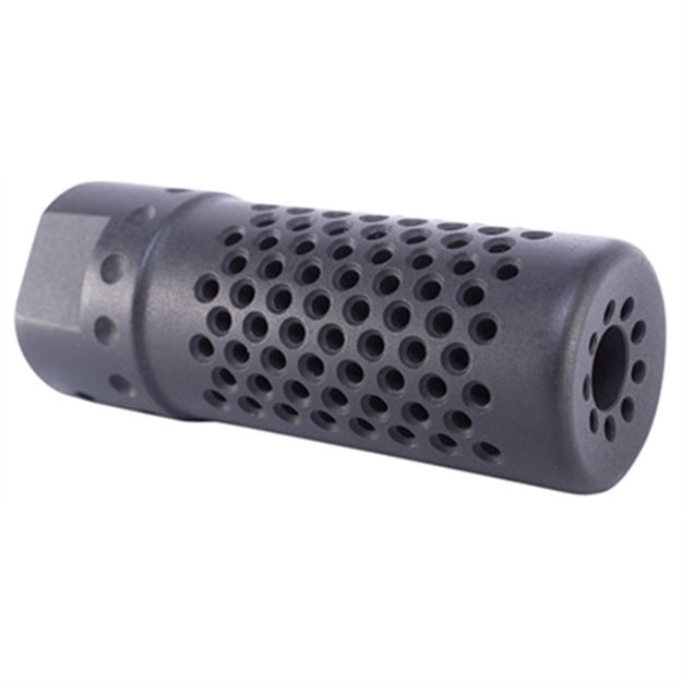 Picture of  Spikes Tactical Sbv1017 Dynacomp Extreme Muzzle Brake Black Nitride 416R Stainless Steel With 1/2"-28 Tpi Threads & 2.25" Oal For 5.56X45mm Nato