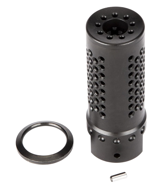 Picture of  Spikes Tactical Sbv1019 Dynacomp Extreme Muzzle Brake Black Nitride 416R Stainless Steel With 5/8"-24 Tpi Threads & 2.25" Oal For 308 Win 855319005822
