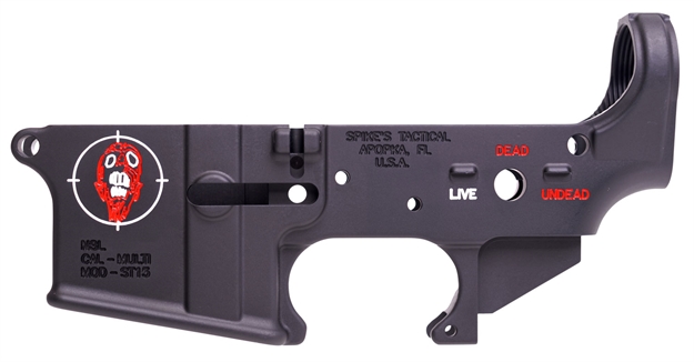 Picture of Spikes Stls011-Cfa Lower Forged Zombie Multi-Caliber AR Platform Black