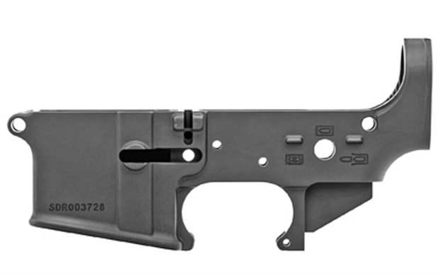 Picture of  Spikes Stls045 NO Logo Stripped Lower Receiver Multi-Caliber 7075-T6 Aluminum Black Anodized For Ar-15 815648028336