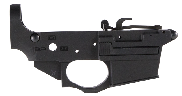Picture of  Spikes Tactical Stls920 Spider Stripped Lower Receiver 9Mm Luger 7075-T6 Aluminum Black Anodized For Ar-15, Compatible W/Glock Mags