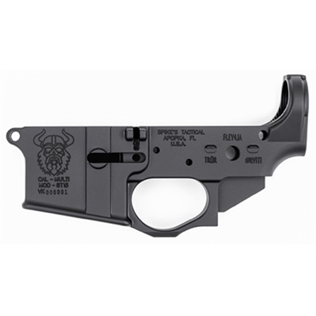 Picture of  Spikes Stls031 Viking Stripped Lower Receiver Multi-Caliber 7075-T6 Aluminum Black Anodized For Ar-15 815648027490