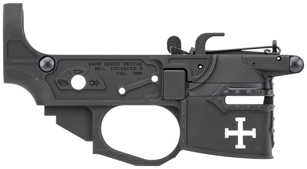 Picture of  Spikes Tactical Stlb960 Rare Breed Crusader  9Mm Luger, Black Anodized Aluminum For Ar-Platform 810083267821