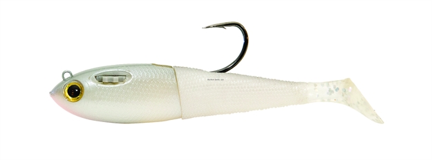 Picture of Spooltek Pro Series Fatty Swimbait, 4", 1/2 Oz, 6/0 Hook, Pearl, Sinking