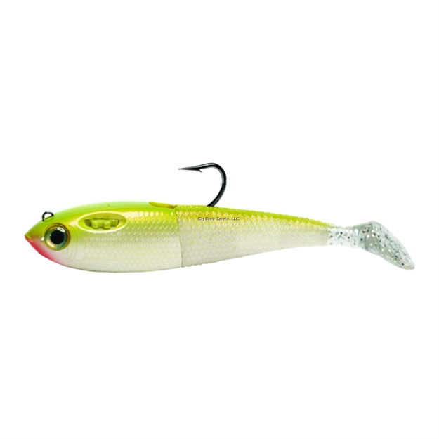 Picture of Spooltek Pro Series Fatty Swimbait, 6", 1 3/4 Oz, 6/0 Hook, Electric Ladyfish, Sinking