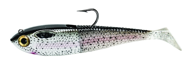 Picture of Spooltek Pro Series Fatty Swimbait, 6", 1 3/4 Oz, 6/0 Hook, Rainbow Trounce, Sinking