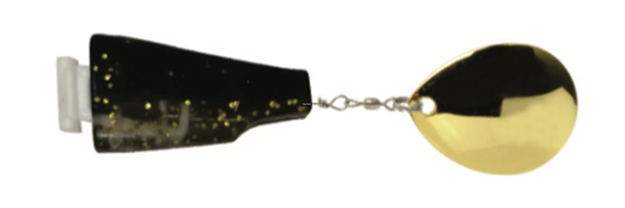 Picture of Spooltek Tailblader 6In Tailpack Black See-Through Gold Giltter - Gold