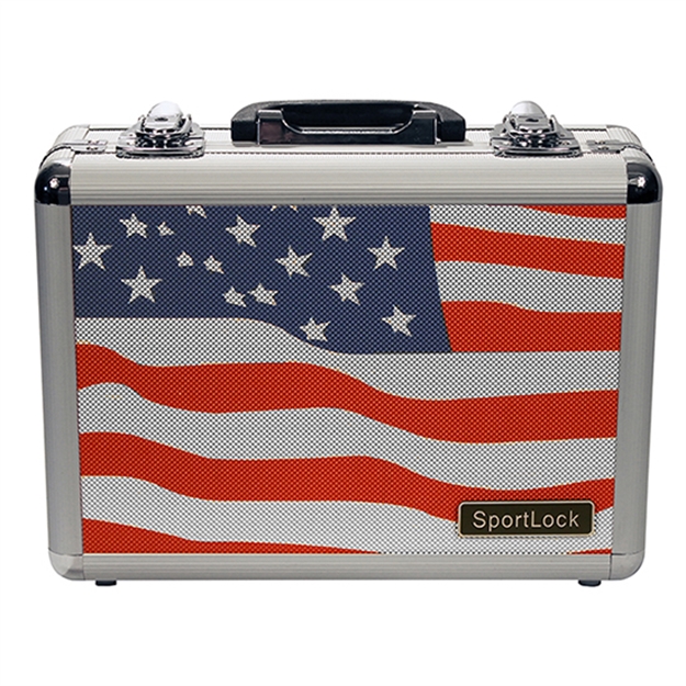 Picture of Sportlock Alumalock Case Double Handgun Usa Flag Scene