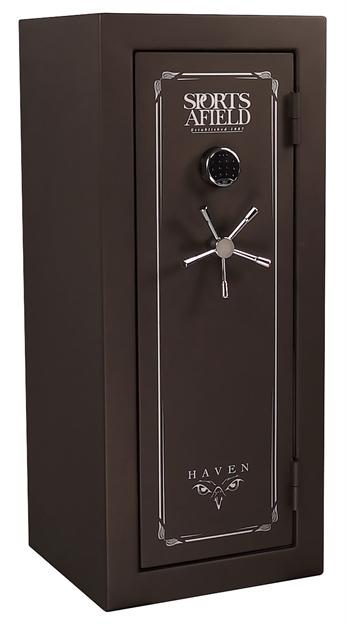 Picture of Sports Afield Sa5925h Haven  Gun Safe Electronic Keypad Electronic 59" H X 25" W X 24" D (Exterior) Steel Flat Dark Earth