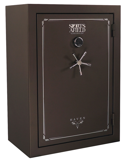 Picture of Sports Afield Sa5942h Haven  Gun Safe Electronic Keypad Electronic 59" H X 42" W X 26" D (Exterior) Steel Flat Dark Earth
