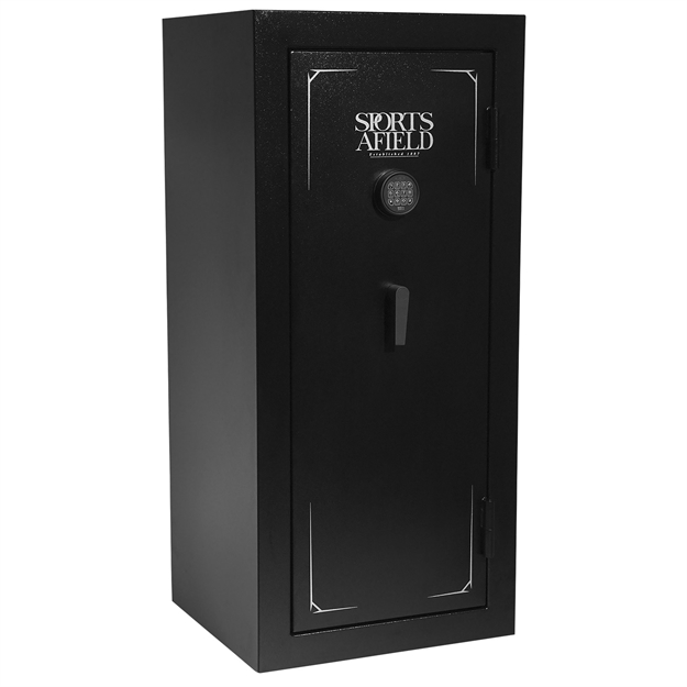 Picture of  Sports Afield Secsa5525ins Instinct  Electronic Keypad/Key Entry Matte Black Textured Steel Holds 24 Long Guns 55" H X 25" W X 22.75" D Fireproof- Yes