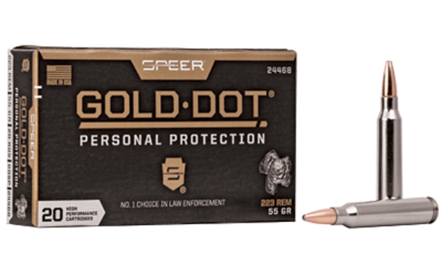 Picture of  Speer 24468 Gold Dot Personal Protection 223 Rem 55 GR Soft Point 20 Per Box/ 10 Case