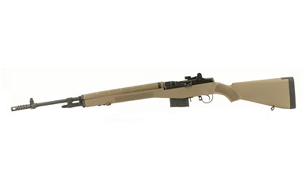 Picture of  Springfield Armory Ma9120ca M1a Standard Issue *Ca Compliant 308 Win 10+1 22" Black Parkerized Steel Barrel W/Muzzle Brake, Black Parkerized Steel Receiver, Fixed Flat Dark Earth Synthetic Stock