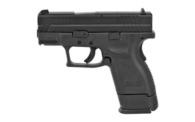 Picture of  Springfield Armory Xd9802 XD *Ca Compliant Sub-Compact 40 S&W 10+1, 3" Black Melonite Steel Barrel & Serrated Steel Slide, Black Polymer Frame W/Picatinny Rail, Black Polymer Grip 706397168025