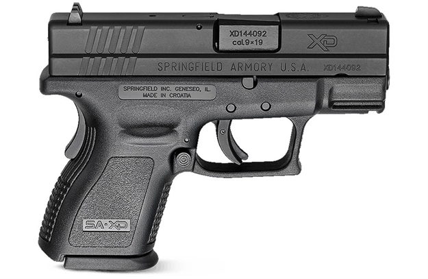 Picture of Springfield Armory XD Sub-Compact Semi Auto Pistol 9Mm, 3", Poly Grp, 13+1 Rnd, Sub Compact Blk Frame XD9801HC 706397862275