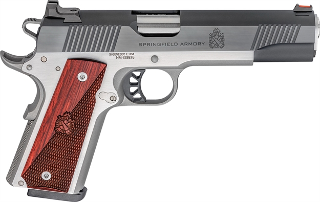 Picture of Springfield Armory 1911 Ronin Semi-Auto Pistol 9Mm, 5" Bbl, Stainless/Blued, 9+1 Rnd PX9119L