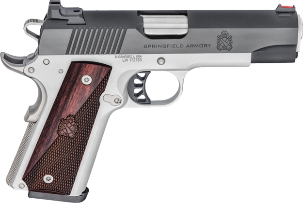 Picture of Springfield Armory 1911-A1 45Acp Ronin 4.25" Ss/Frame Blued Slide Wood Grip