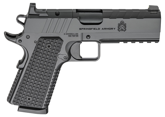 Picture of  Springfield Armory Px9228laos 1911 Emissary 45 Acp 8+1 4.25" Stainless Steel Barrel Optic Ready Black Carbon Steel Slide VZ Grips Thin-Line G10 Grip