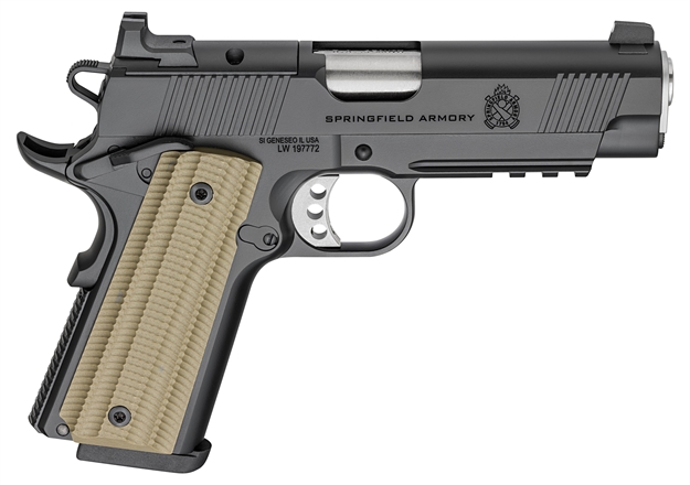 Picture of  Springfield Armory Po9228aos 1911 Operator 45 Acp 8+1 4" Black Cerakote Optic Ready Carbon Steel Slide Black Cerakote VZ G10 Grip 706397964504