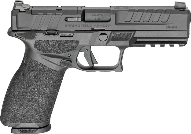Picture of Springfield Armory Ec9459bmslcu Echelon  9Mm Luger 10+1 4.50" Black Melonite Steel Barrel, Black Melonite Optic Ready/Serrated Steel Slide, Black Polymer Frame W/Picatinny Rail EC9459BMSLC-U