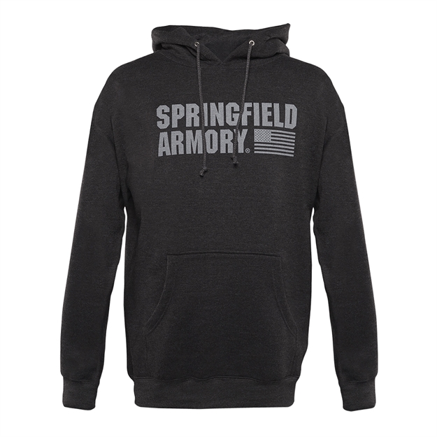 Picture of  Springfield Armory Gep1663s Springfield Flag Logo Men's Charcoal Gray Long Sleeve Small