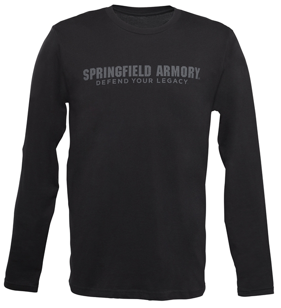 Picture of Springfield Armory Gep1664xl Defend Your Legacy Mens T-Shirt Black XL Long Sleeve
