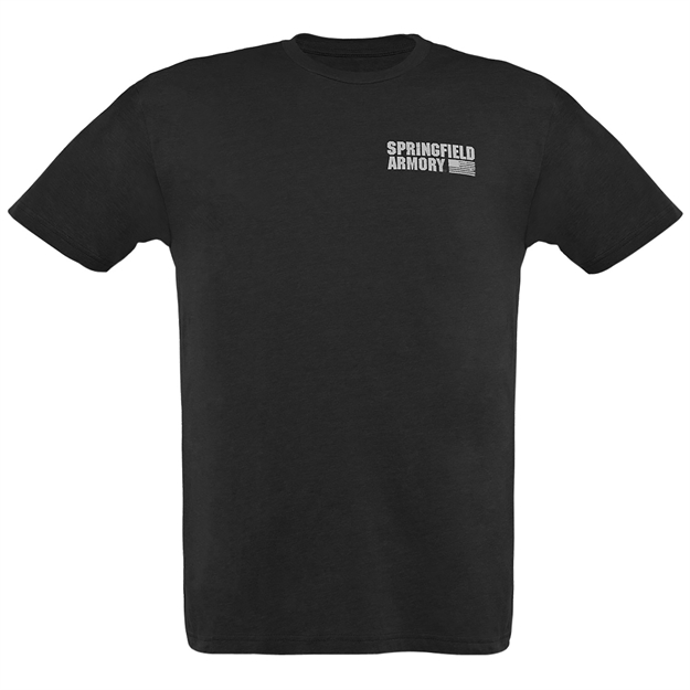Picture of  Springfield Armory Gep1670s Defend Your Legacy Men's Black Cotton/Polyester Short Sleeve Small