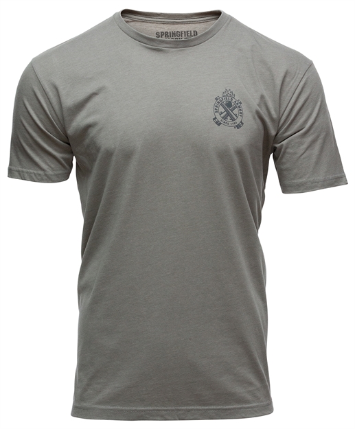Picture of Springfield Armory Gep7122m Out West Mens T-Shirt Stone Gray Medium Short Sleeve
