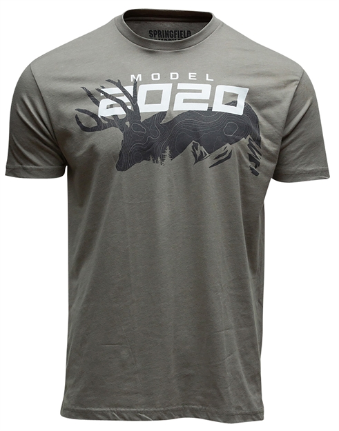 Picture of  Springfield Armory Gep8607s 2020 Mule Deer Men's Stone Gray Cotton/Polyester Short Sleeve Small