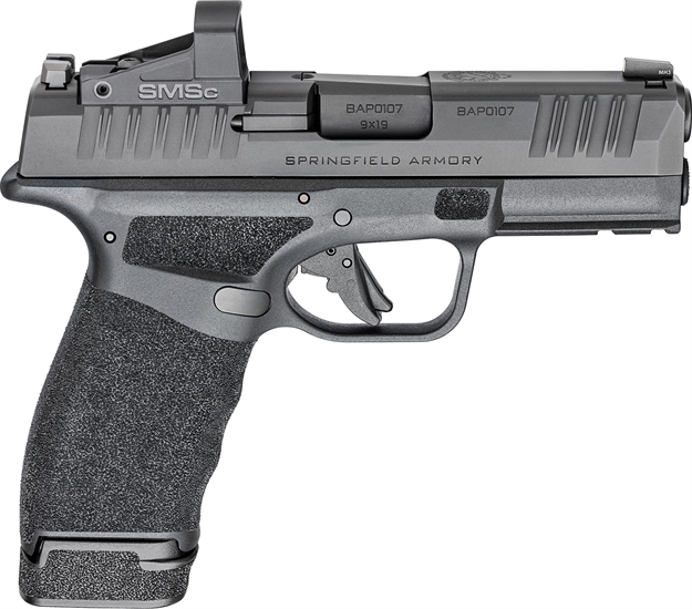 Picture of  Springfield Armory Hcp9379bospsmsc Hellcat Pro Osp 9Mm Luger 3.70" 15+1, Black, Picatinny Rail Frame, Serrated Optic Cut Slide, Shield Red Dot