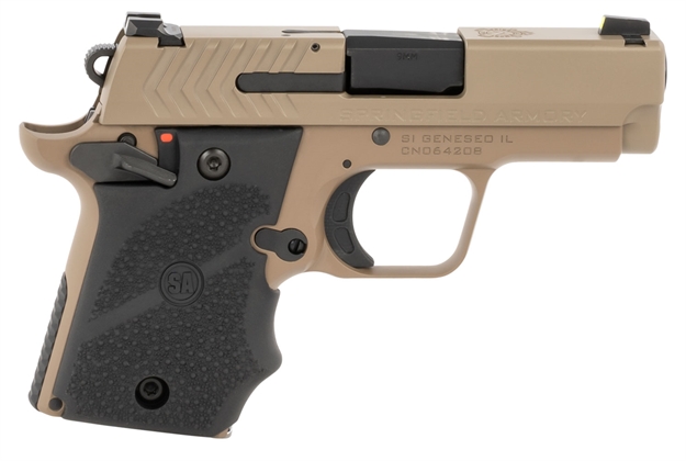 Picture of Springfield Armory Pg9119fh 911  9Mm Luger 3" 6+1 7+1 Flat Dark Earth Cerakote Black Hogue Wraparound Rubber Grip